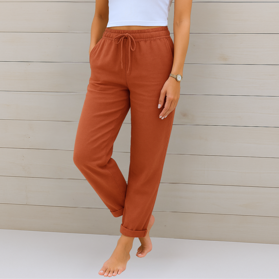 Anne | Premium Atmungsaktive Leinen Stretchhose