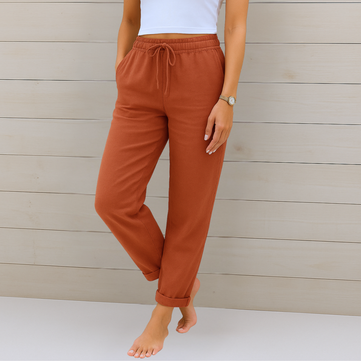 Anne | Premium Atmungsaktive Leinen Stretchhose