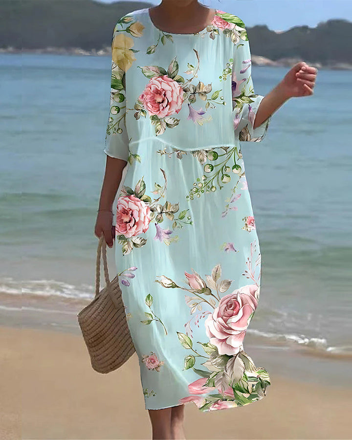 Margareta | Elegantes Blumen Kleid