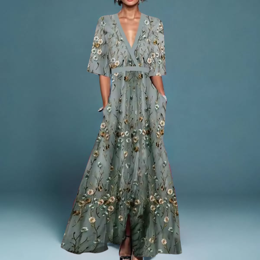 Michelle™ - Elegantes Blumen-Wickelkleid