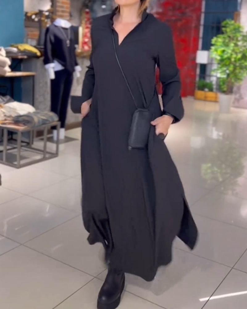 Evie - Retro Vibe Lockere Maxi-Kleid