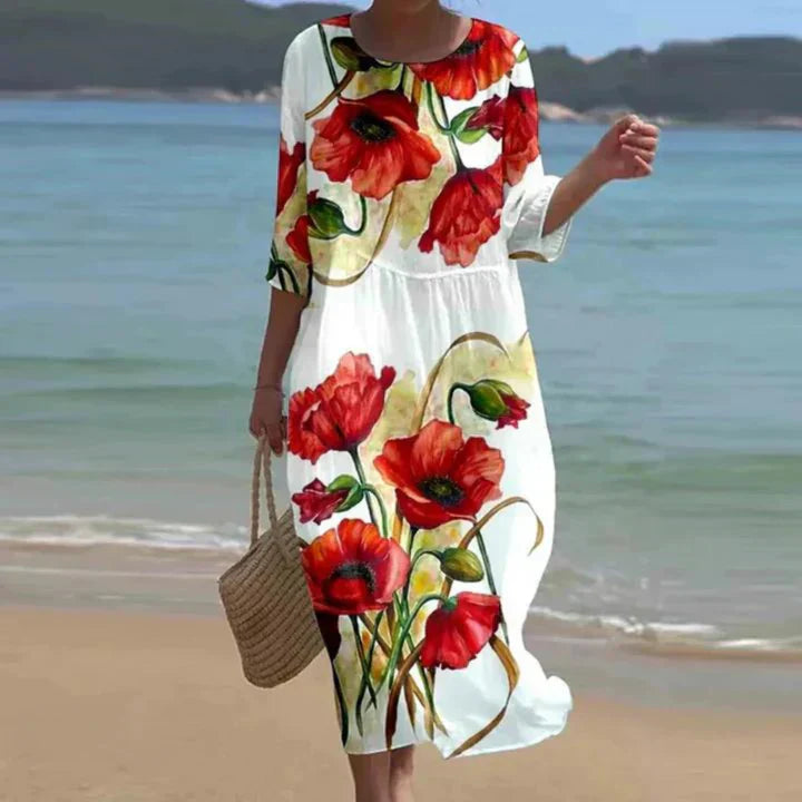 Margareta | Elegantes Blumen Kleid