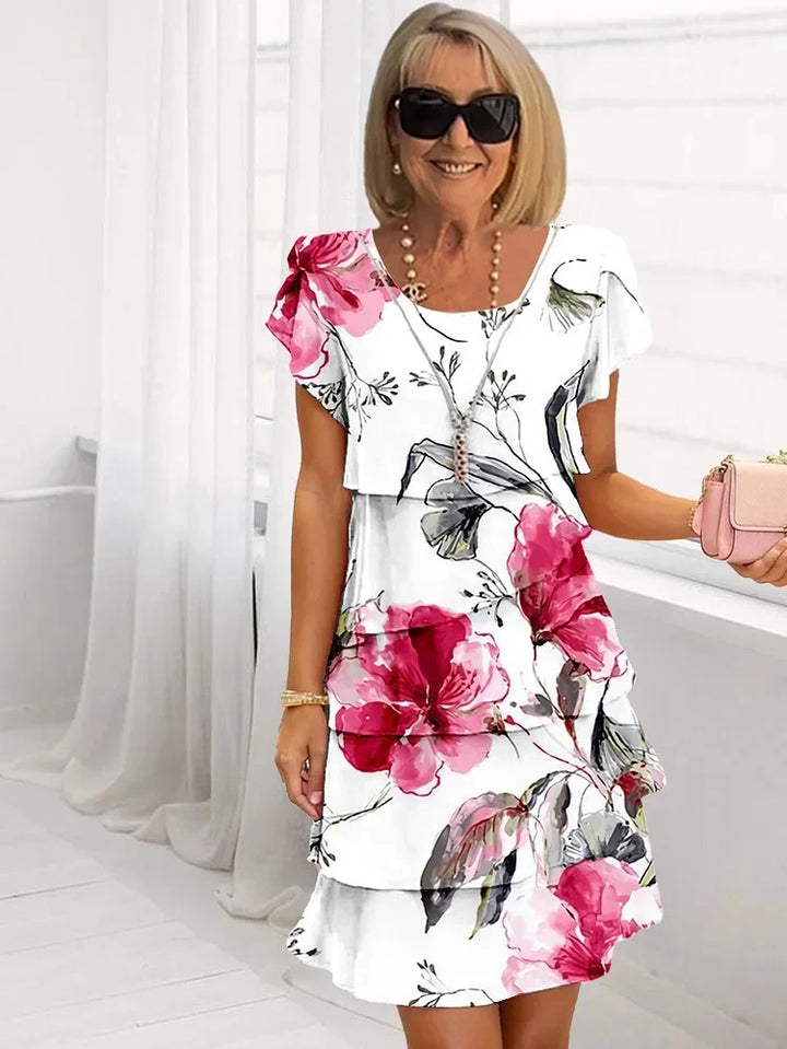 Loretta | Florales Plissee-Kleid