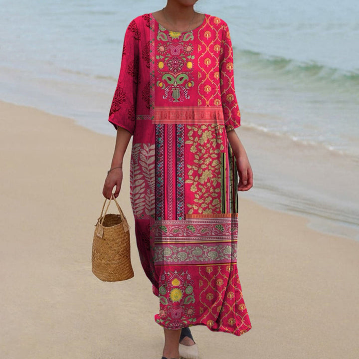 Marlene | Lässig geschnittenes Boho-Maxikleid
