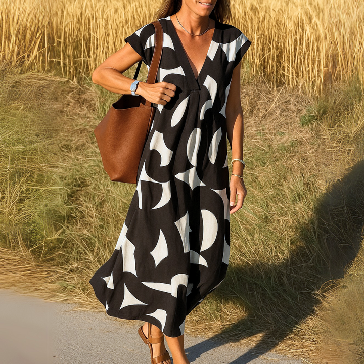 VALÉRIE | LEICHTES V-AUSSCHNITT-KLEID