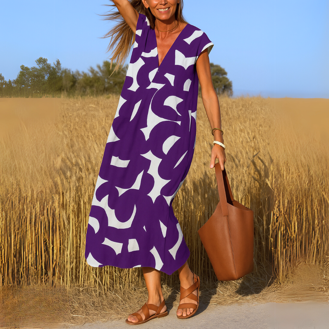 VALÉRIE | LEICHTES V-AUSSCHNITT-KLEID