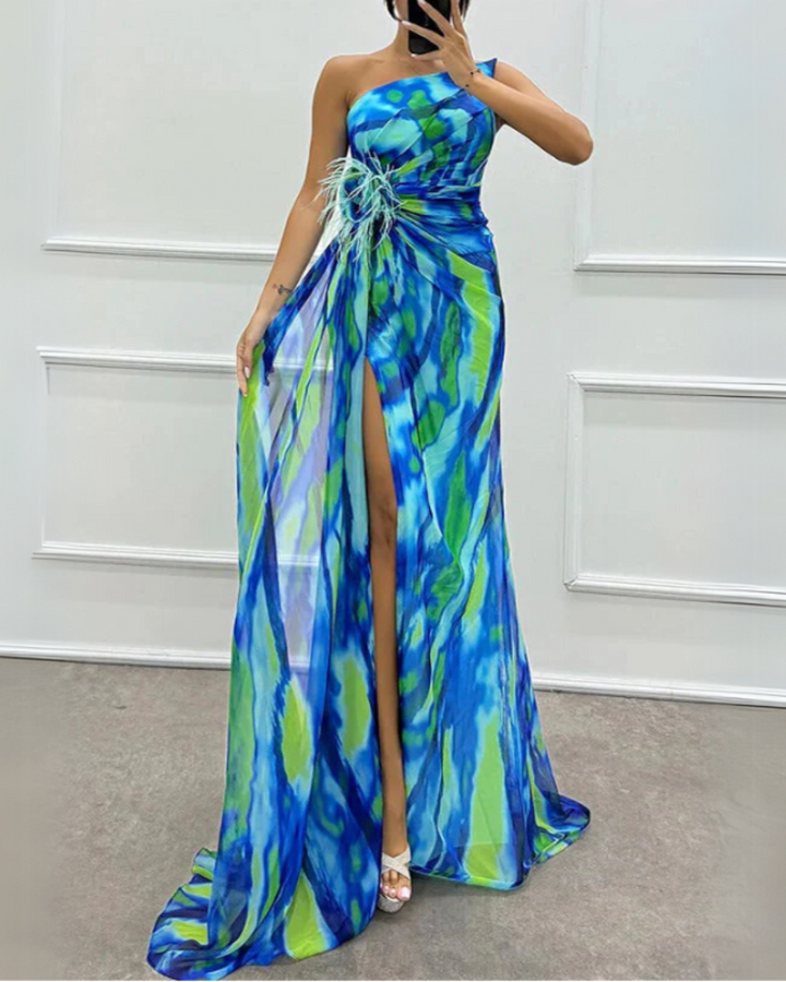 Mia™ | Vibrantes Drapiertes Kleid