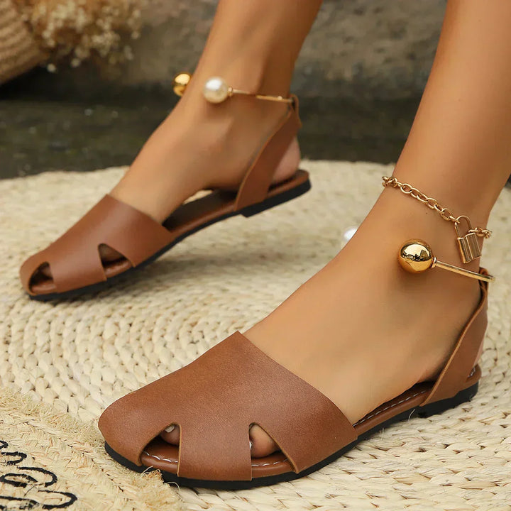 Brie - Leder-Cutout-Schuhe