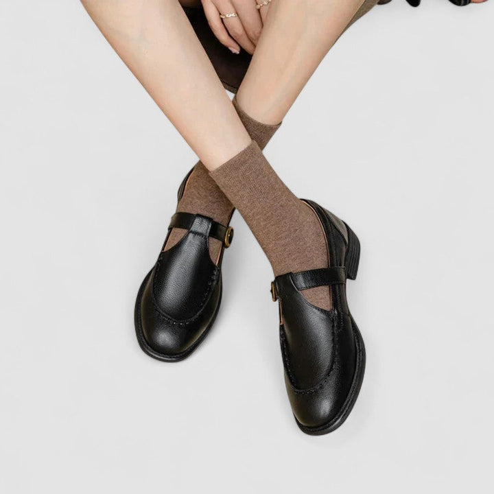 Avery - Orthopädische Mary Jane Schuhe mit quadrater Zehenpartie