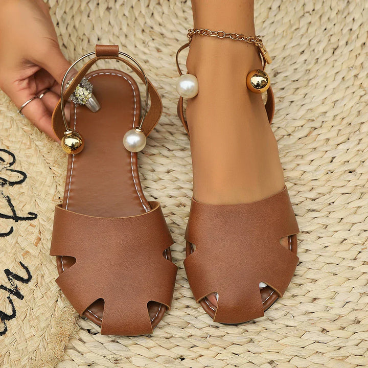 Brie - Leder-Cutout-Schuhe