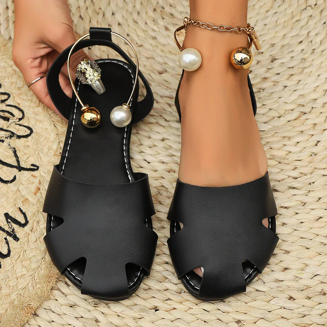 Brie - Leder-Cutout-Schuhe