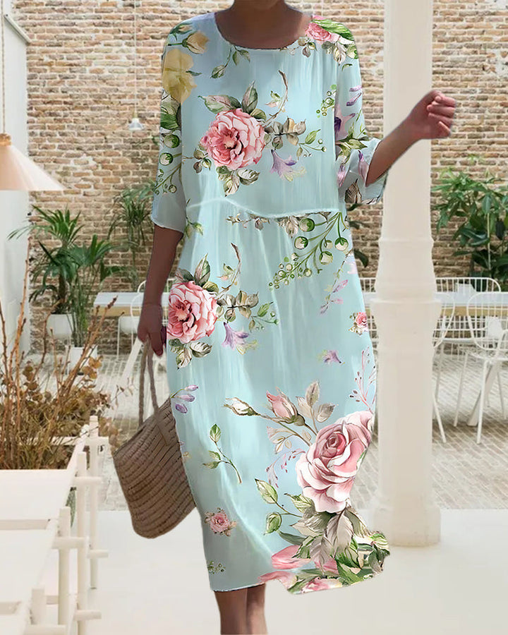 Margareta | Elegantes Blumen Kleid
