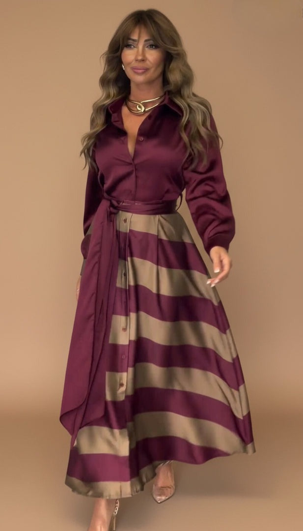 Mila™ | Gestreiftes Maxikleid