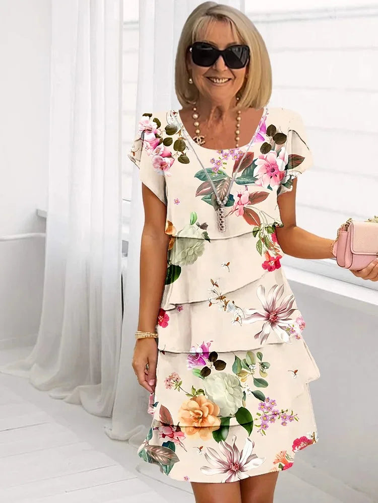 Loretta | Florales Plissee-Kleid