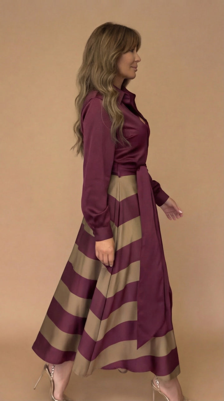 Mila™ | Gestreiftes Maxikleid