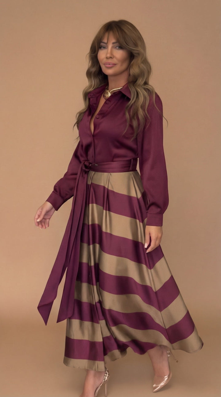 Mila™ | Gestreiftes Maxikleid