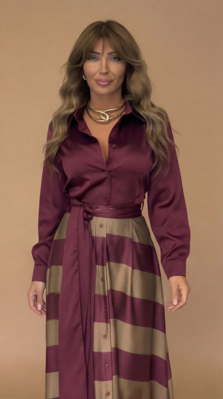 Mila™ | Gestreiftes Maxikleid