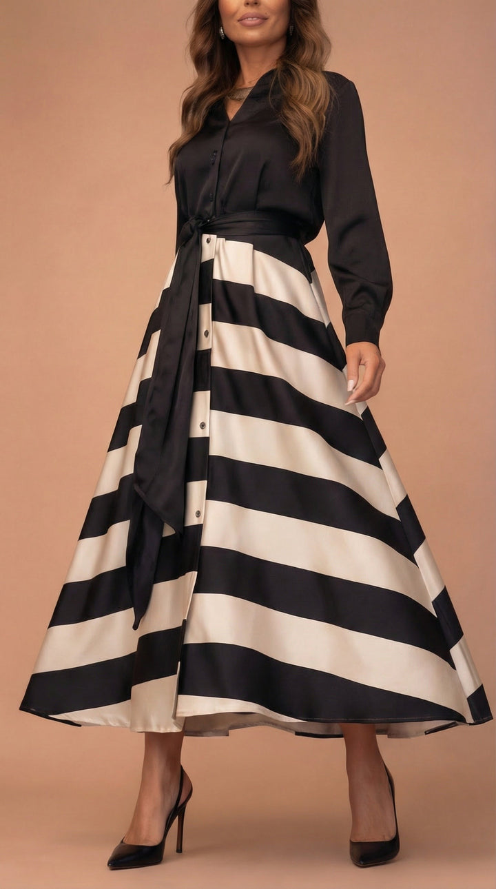 Mila™ | Gestreiftes Maxikleid