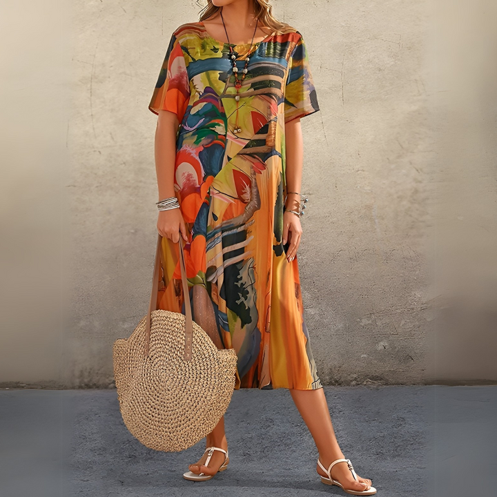 JOELLE | BLUMENKLEID IN EINEM LEICHTEN UND ELEGANTEN STIL