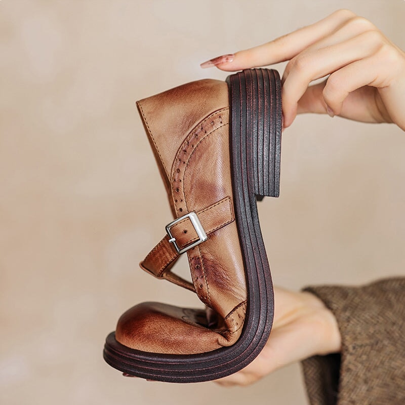 Velda - Elegante Leder-Mary Janes