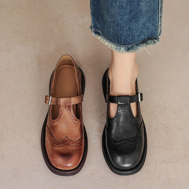 Velda - Elegante Leder-Mary Janes
