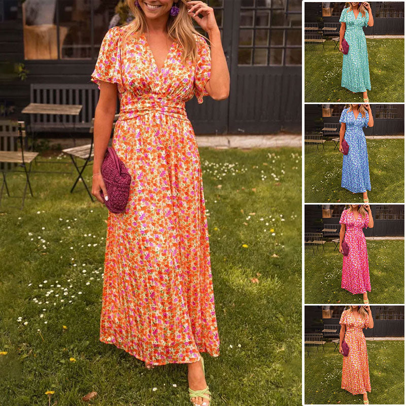 Amelia™ - Elegantes Floral-Maxikleid