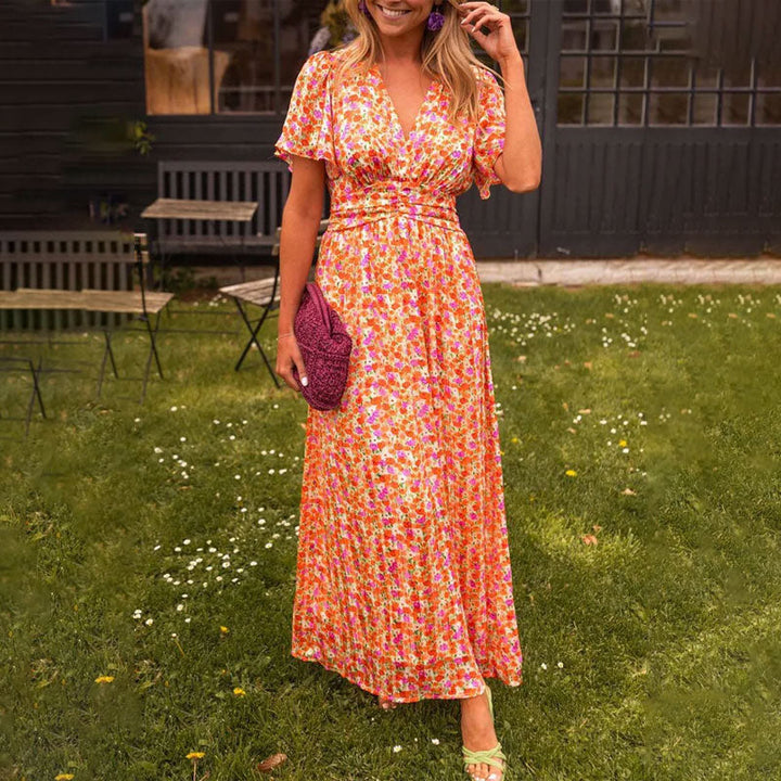 Amelia™ - Elegantes Floral-Maxikleid