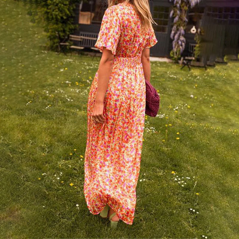 Amelia™ - Elegantes Floral-Maxikleid