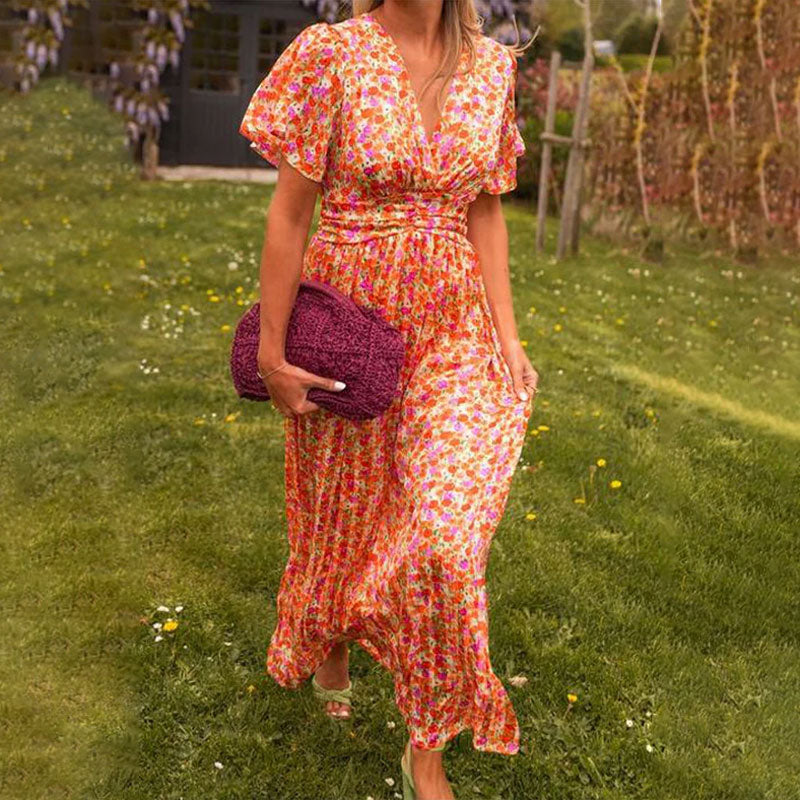 Amelia™ - Elegantes Floral-Maxikleid