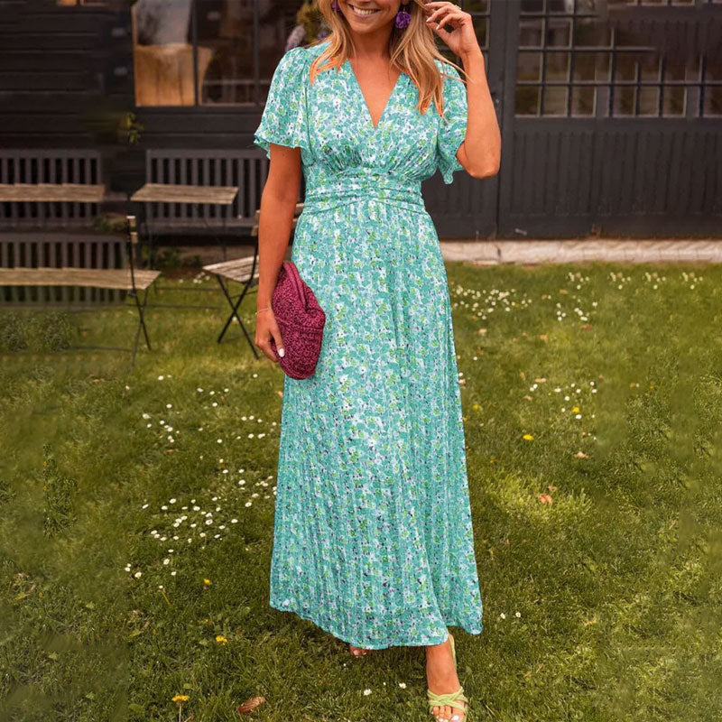 Amelia™ - Elegantes Floral-Maxikleid