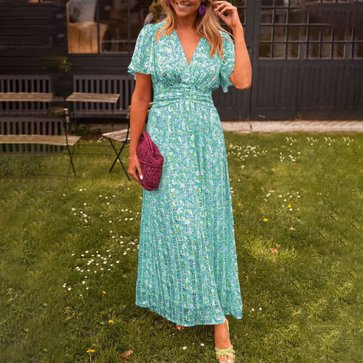 Amelia™ - Elegantes Floral-Maxikleid