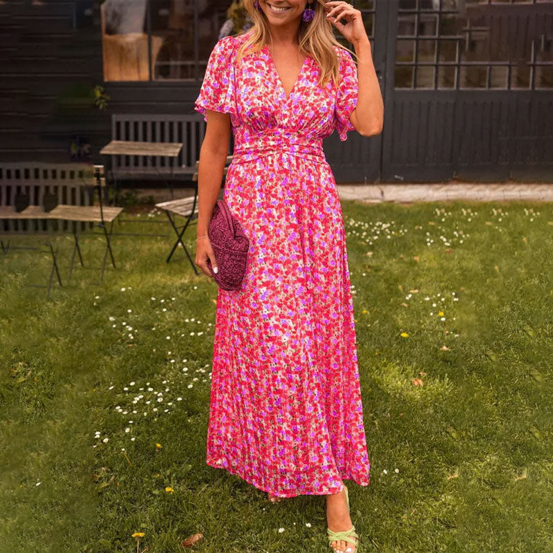 Amelia™ - Elegantes Floral-Maxikleid