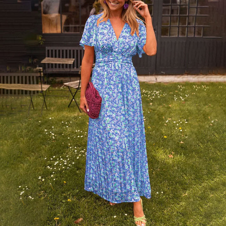 Amelia™ - Elegantes Floral-Maxikleid